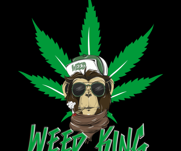 Weed King - Stoner Monkey Portrait