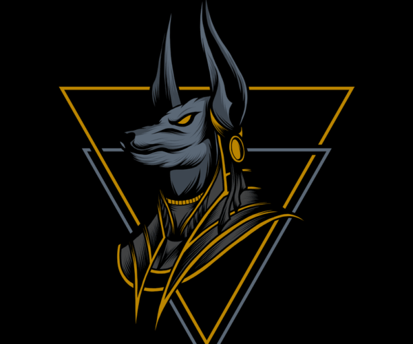 Egyptian God Anubis - Geometric Guardian