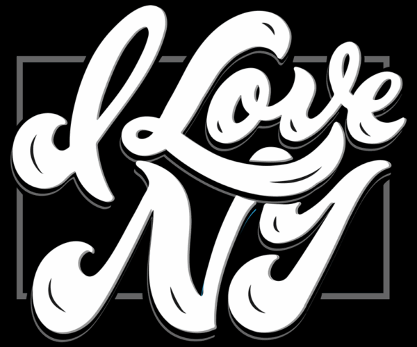 I Love NJ - Typography Design