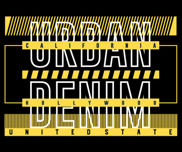 Urban Denim - Typography Graphic