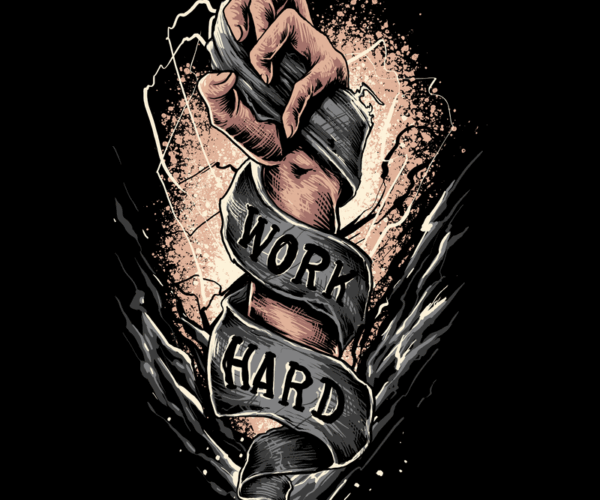 Work Hard - Motivational Design