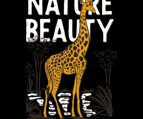Giraffe Illustration - Nature Beauty Design