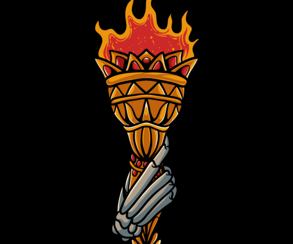 Skeletal Torch - Eternal Flame Bearer