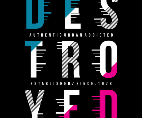 Destroyed - Urban Typography