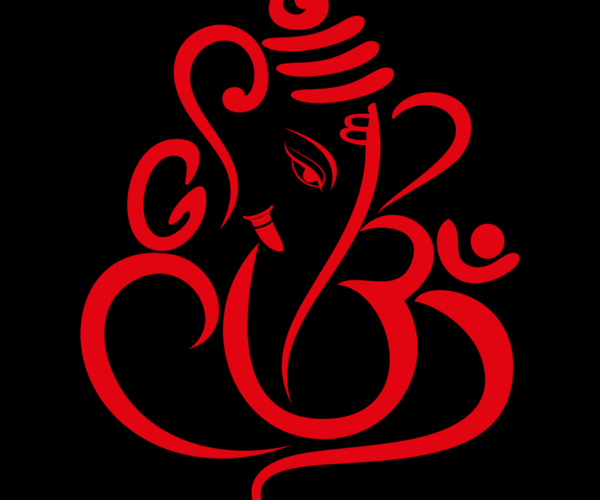 Ganesha - Red Om Icon
