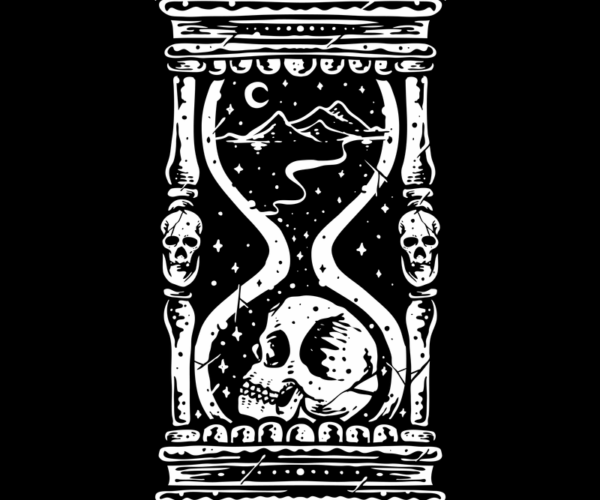 Time's End - Gothic Hourglass Motif