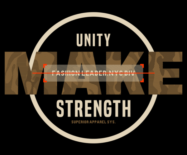 Unity Strength - Camo Typography