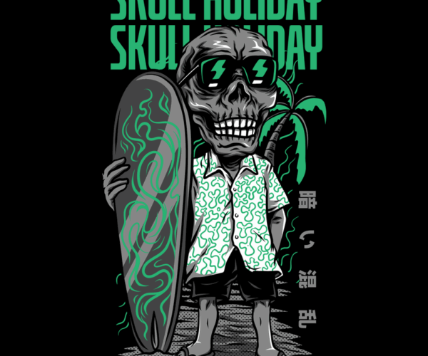Skeletal Surfer - Holiday Vibes