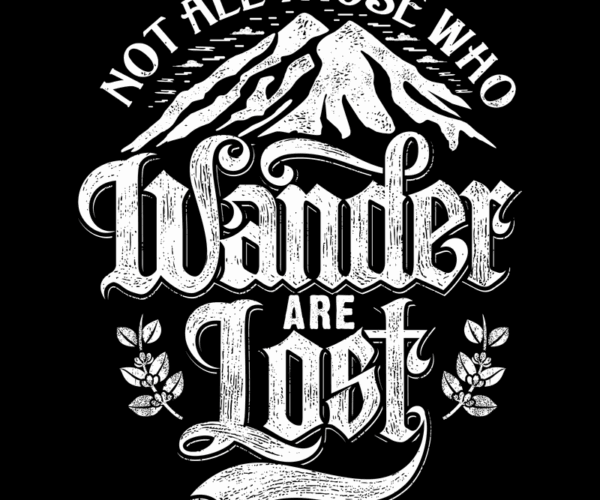 Wanderlust - Mountain Typography
