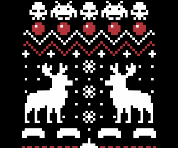 Geeky Christmas - Space Invader Holiday Sweater