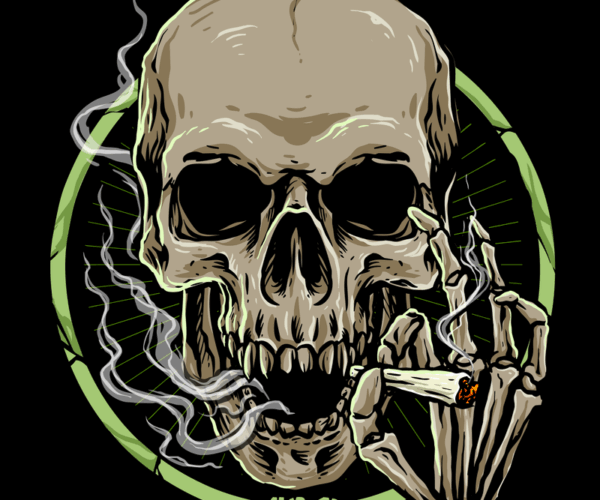 Smoking Skull - 420 Edition