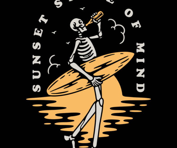 Sunset State - Skull Surfer