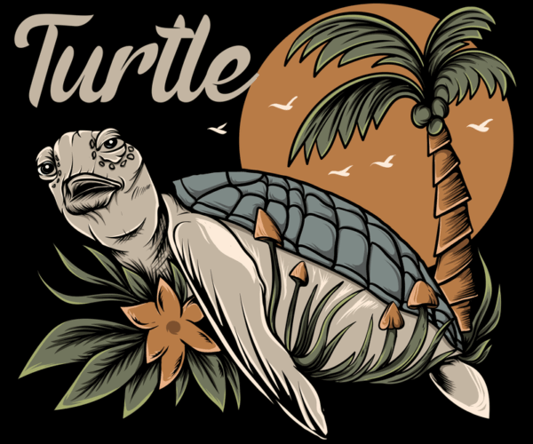 Coastal Turtle - Tropical Serenity