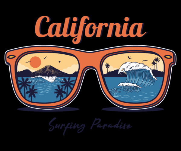 California Dreamin' - Surfing Sunglasses Design