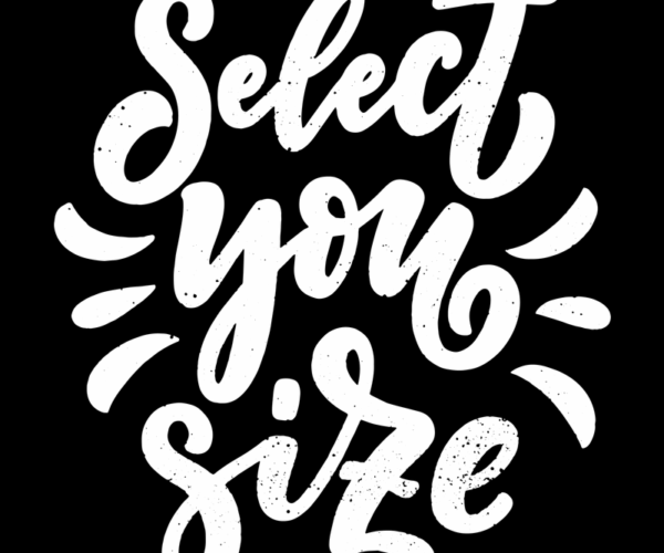 Select Your Size - Bold Typography