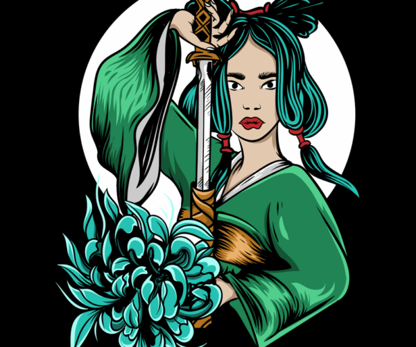 Samurai Girl - Blooming Chrysanthemum