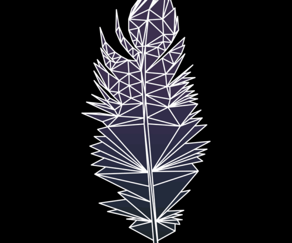 Geometric Feather - Abstract Gradient