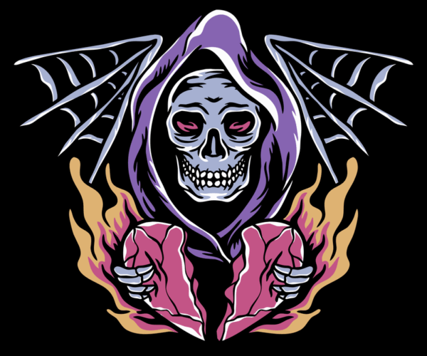 Grim Reaper - Winged Skull Design