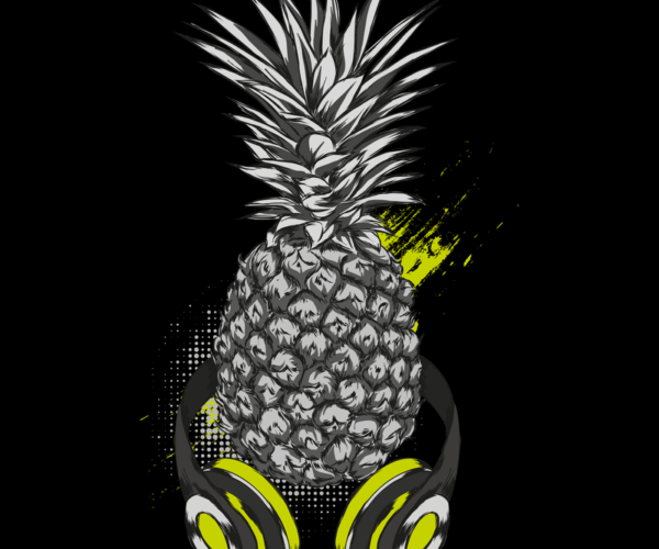 Groovy Pineapple - Headphone Vibes