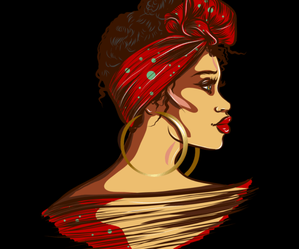 Afro Queen - Head Wrap Portrait