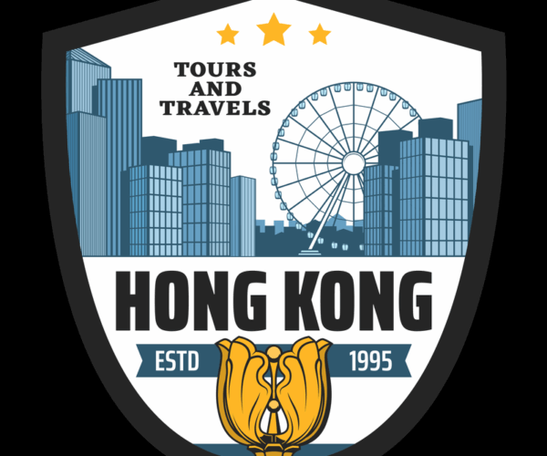 Hong Kong Shield - Cityscape Travel Logo
