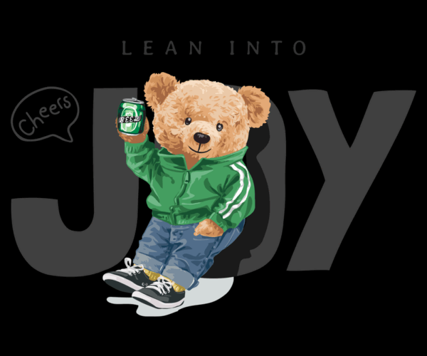 Casual Teddy Bear - Cheers to Joy