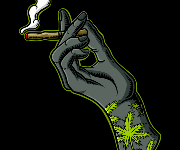 Smokin' Hand - Cannabis Tattoo Edition