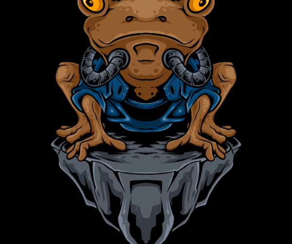 Cyberpunk Frog - Futuristic Amphibian