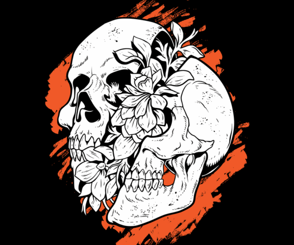 Floral Skulls - Gothic Romance