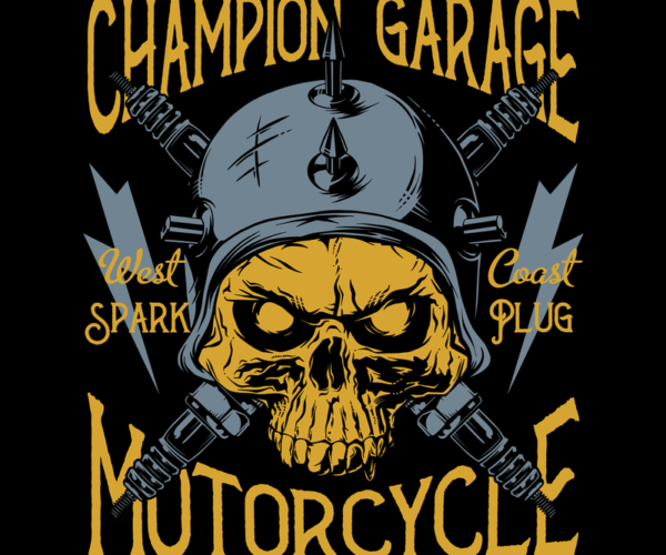Champion Garage - Motorcycle Skull
