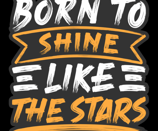 Brush Stroke Quote - Shine Like Stars