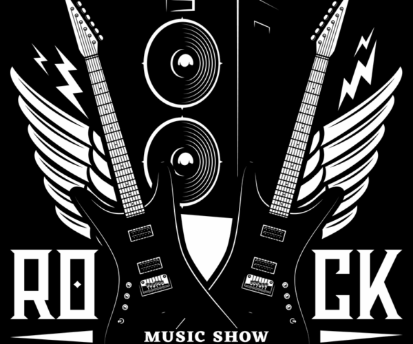 Rock Music - Double Guitar Logo