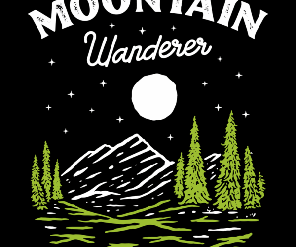 Mountain Wanderer - Night Illustration