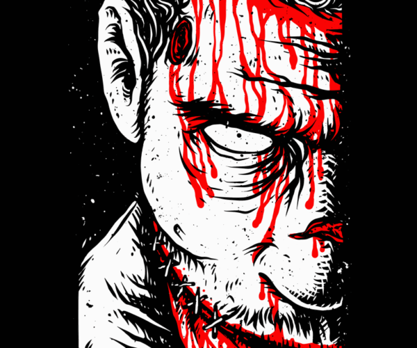 Bloody Monkey - Graphic Horror Art