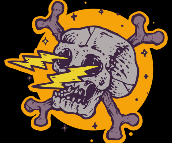 Skull & Lightning - Electrified Undead