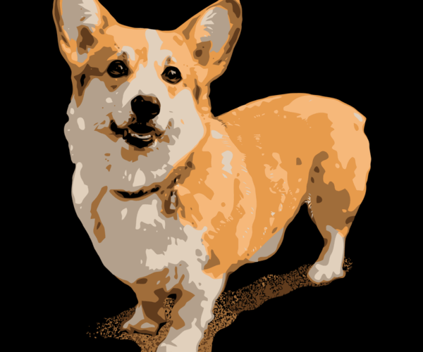 Corgi Charm - Vector Pet Portrait