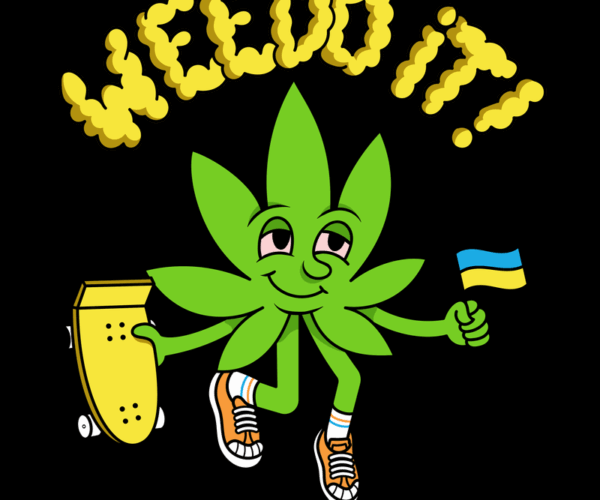 Weed Leaf - Skateboarding Peace Advocate