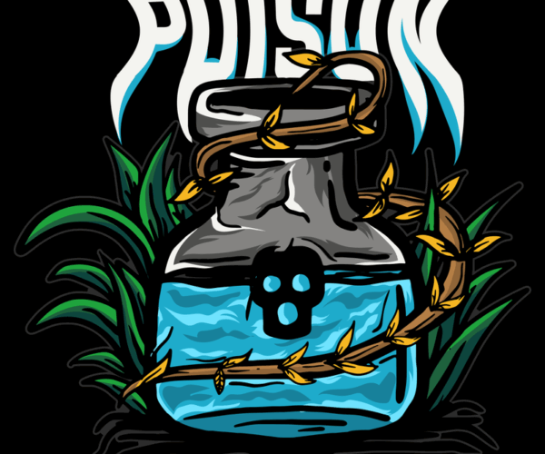 Poison Potion - Botanical Skull Charm