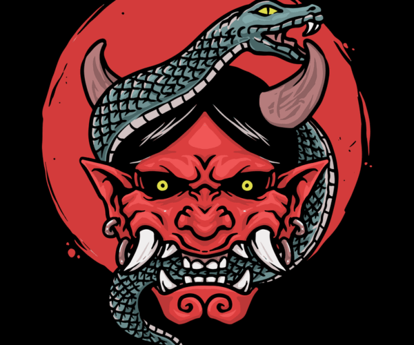 Oni Mask - Serpent Wrath