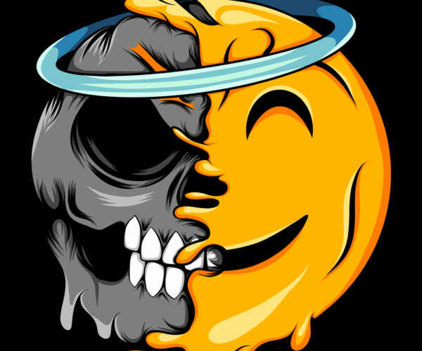 Duality Emoji - Morbidly Happy