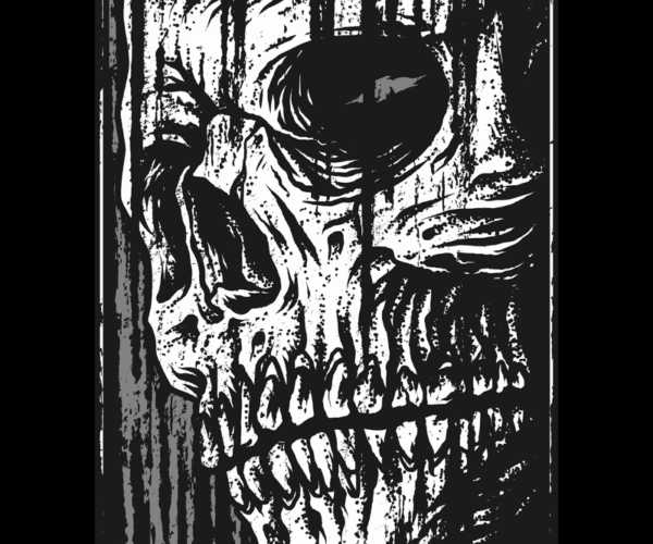 Grim Skull - Grungy Horror Art