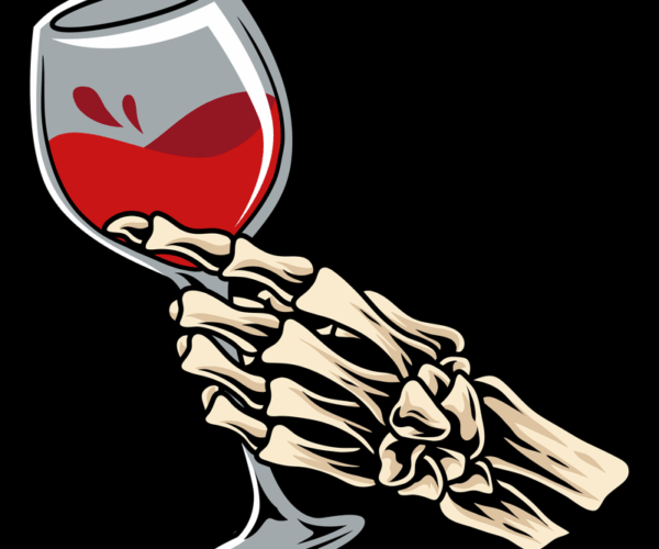 Skeletal Cheers - Wine Time