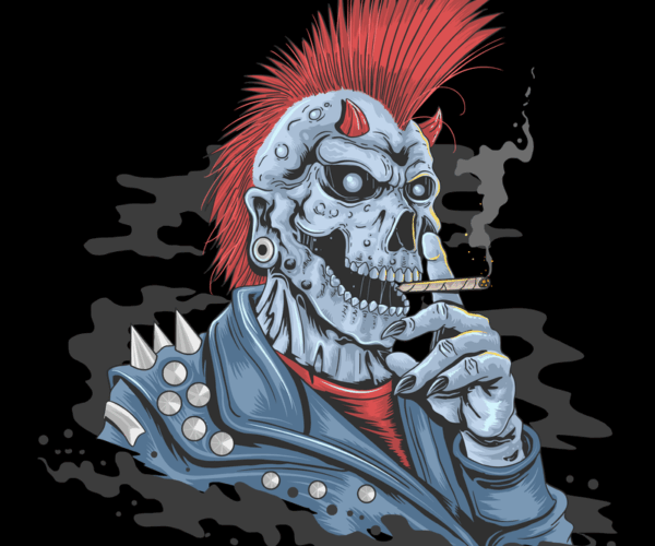 Punk Rocker Skeleton - Rebel Attitude