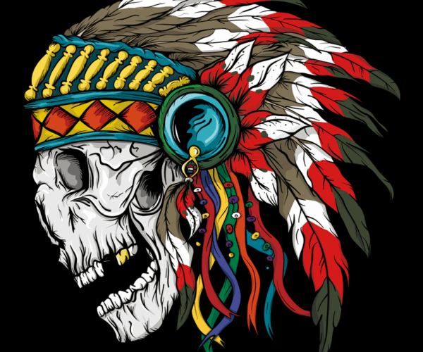 Skull Chief - Tribal Headdress Art