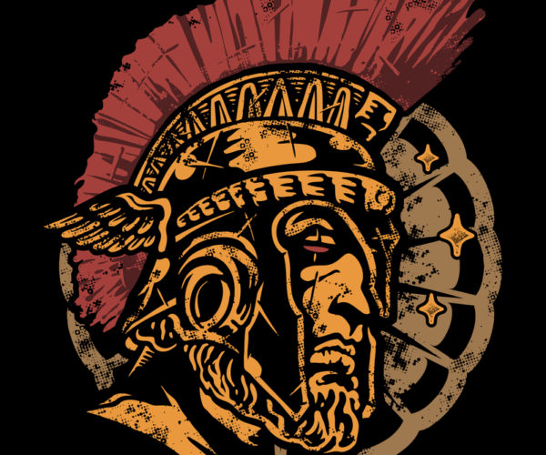Spartan Warrior - Vintage Graphic