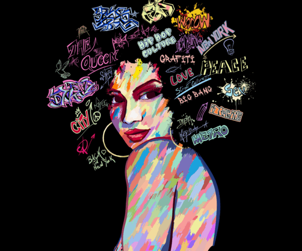 Graffiti Queen - Urban Art Portrait