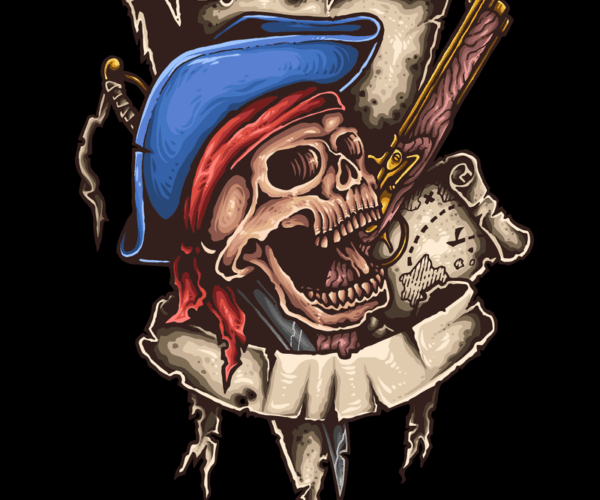 Pirate Skull - Treasure Hunter's Demise
