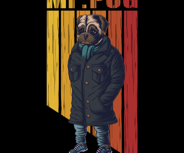 Mr. Pug - Stylish Canine Portrait