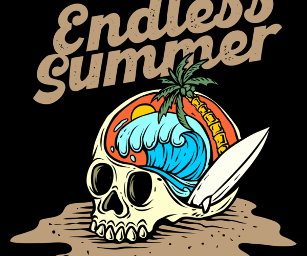 Endless Summer - Skull Surf Dreamscape
