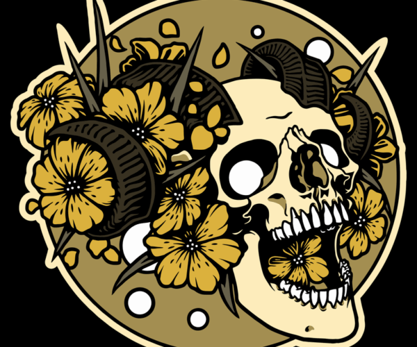 Floral Skull - Horned Blooms Edition